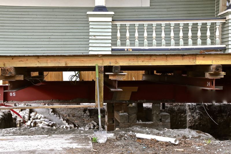 Foundation Repair in Progress